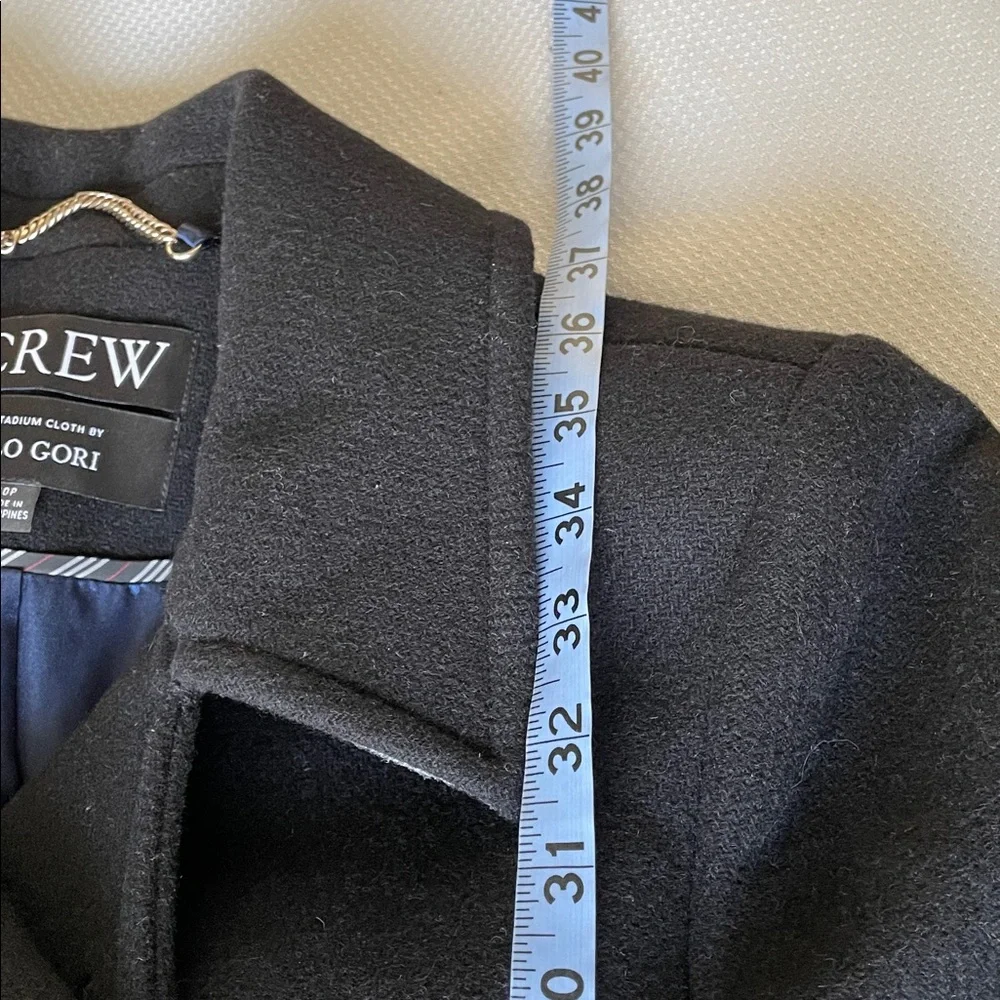 J. Crew Warwick Topcoat Italian Stadium Cloth Nello Gori Wool Blend 10 Petite - Picture 7 of 11